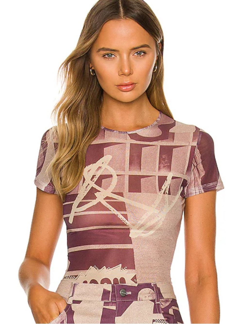 Miaou Mini Tee in Stone Mauve